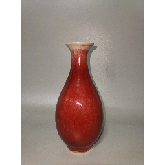 中国 缸豆紅釉 玉壺春瓶 V R7329 中国 缸豆紅釉 玉壺春瓶 V R7329
