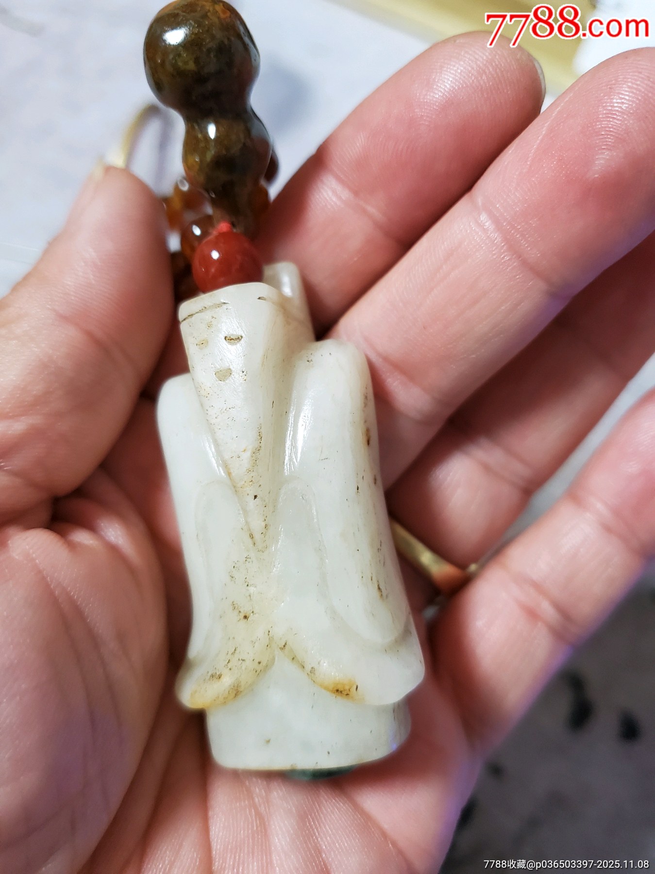 白玉翁仲掛件_價(jià)格210元_第3張_