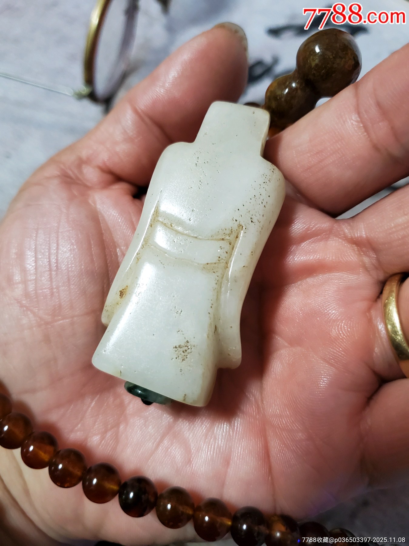 白玉翁仲掛件_價(jià)格210元_第7張_