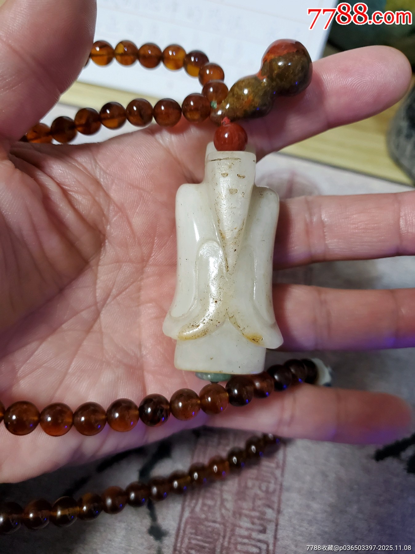 白玉翁仲掛件_價(jià)格210元_第10張_