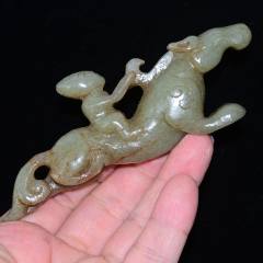 和田玉白玉糖料吉祥瑞兽-和田玉-7788红宝书