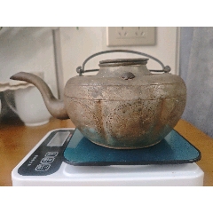 清代锡壶老锡器锡酒壶六角诗文锡壶茶壶_锡壶/锡器_岁寒堂【7788旧书网】