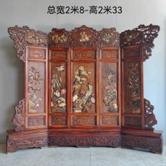 清代镶嵌螺钿木插屏_木屏风_雷雷的店【7788旧书网】