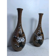 清代哥窑釉里红龙凤罐子_酱釉瓷/紫金釉_七彩鱼【7788旧书网】