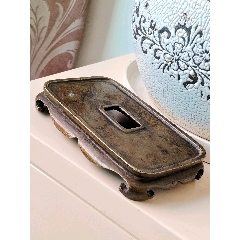 明清時期厚重云頭紋四足銅底座-￥1,500 元_銅像/銅佛像_7788網