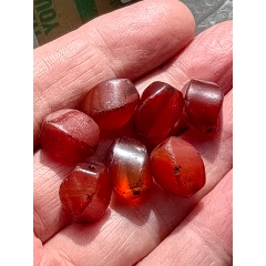 遼金時期扭轉乾坤千年紅瑪瑙珠子七顆-￥140 元_瑪瑙_7788網
