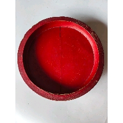 民國十里紅妝高足漆盤木盤食盤貢盤茶盤，底落款帶詩文，包老保真，實用性很強-￥118 元_木盤/木盛具_7788網(wǎng)