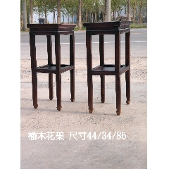 老黄花梨家具古董老木器清代海黄插屏风多宝阁博古架明清老家具_木架