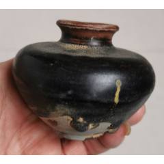 黑釉 窯変紋 天目瓶 宋元時代 高さ約24.5cm 黑釉 窯変紋 天目瓶 宋元