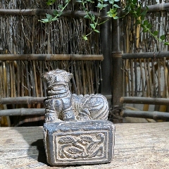 石雕石权.镇纸文房用品茶宠规格13×13×12古典复古镇尺-镇纸/压尺-7788红宝书