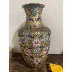 送料無料 中国古玩 景泰藍七宝蓋物一対 高さ約12cm 送料無料 中国