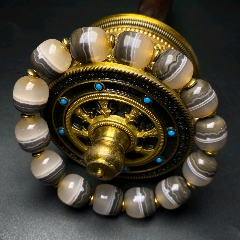 10512藏传镶蚀虎牙天珠_天珠_玉泉陌【7788铜炉收藏】