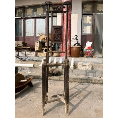 老黄花梨家具古董老木器清代海黄插屏风多宝阁博古架明清老家具_木架