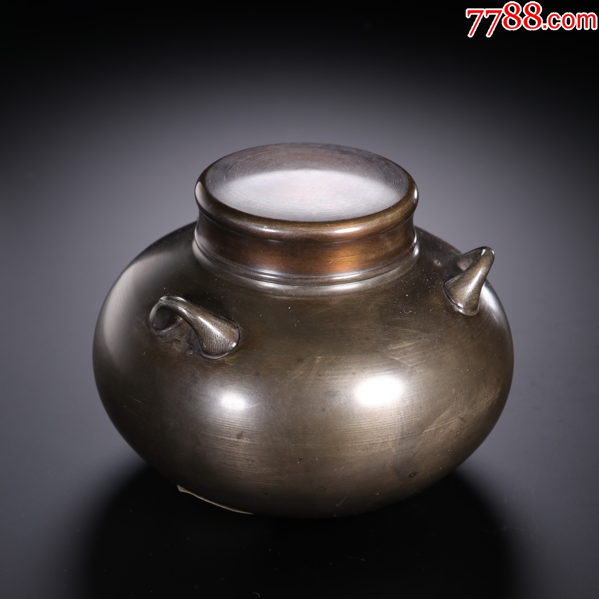 古錫 茶葉罐 嚴選日本老錫茶托五客，尚玩堂精工細作，尺寸9.5公分，重