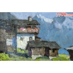 牡丹绽放.花开富贵._油画原画_雅园纸品【7788红宝书】