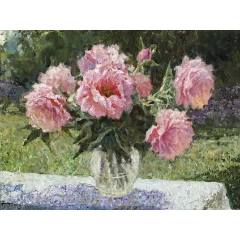 牡丹绽放.花开富贵._油画原画_雅园纸品【7788红宝书】