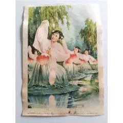 清末木板年画明清人物家堂年画民俗老物件字体人物特殊_年画/宣传画_