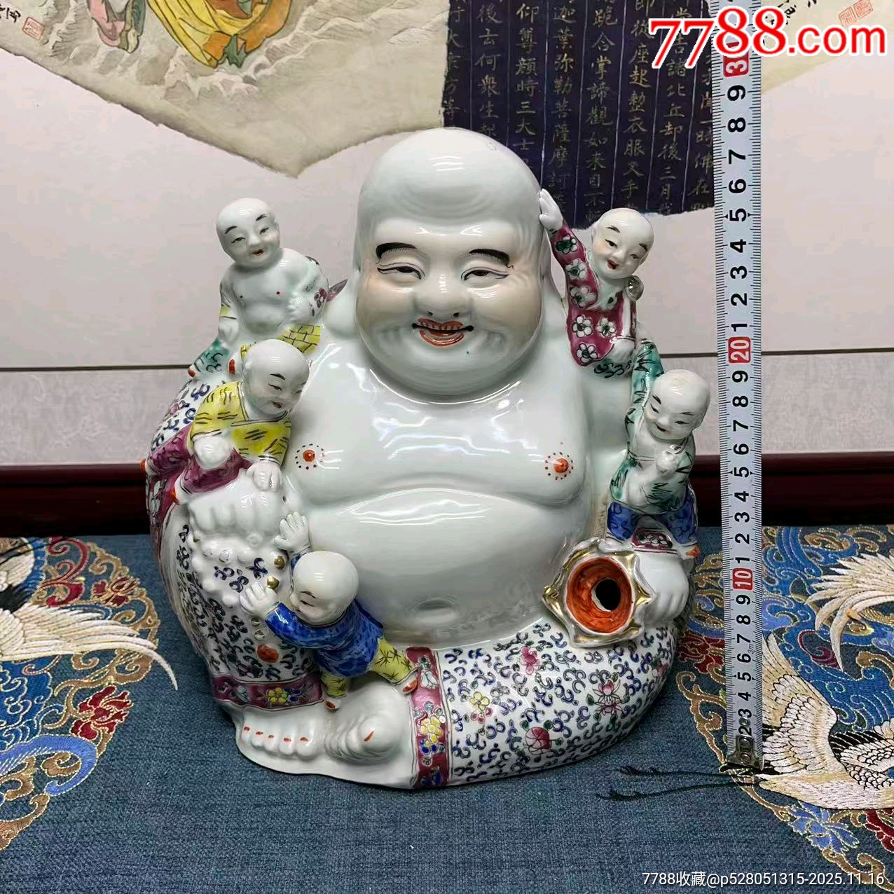 古玩旧藏】民国粉彩五子弥勒摆件-雕塑瓷/瓷雕-7788商城 古玩旧藏】民国粉彩五子弥勒摆件-雕塑瓷/瓷雕-7788商城