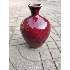 清代朱砂红笔筒_红釉瓷_山西老货【7788旧书网】