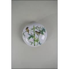 中国陶瓷｜景德镇制｜竹报平安大号印泥盒｜文房用品｜个人闲置-单色白