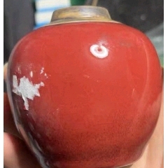 文房具　清康熙　 紅釉水盂/MT 2-66 文房具 清康熙 紅釉水盂/MT 2-66