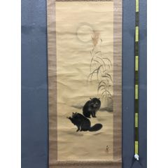 慧儿，七十年代工笔花鸟中堂《富贵万年图》国画书法古玩字画装饰挂画