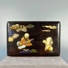 老黄花梨木箱古董老家具清代黄花梨海黄满雕龙纹超大书箱明清家具-木盒