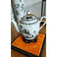 五十年代粉彩山水茶壶-茶壶-7788红宝书