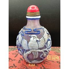 和田玉鼻烟壶听琴图-鼻烟壶-7788菊花石