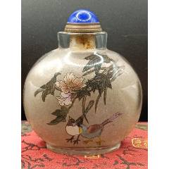 和田玉鼻烟壶听琴图-鼻烟壶-7788菊花石