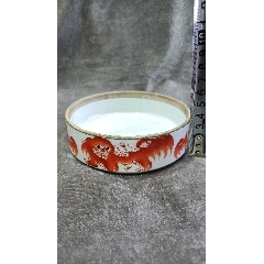 清乾隆款红釉蒜头瓶_红釉瓷_山西老货【7788红宝书】