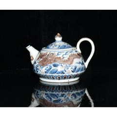 青花釉里红龙纹壶_青花瓷_图片价格_收藏交易_7788集卡网