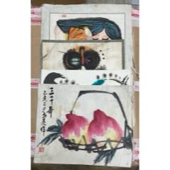 20260524J006何香凝墨梅图（北京荣宝斋木板水印）_花鸟国画原作_图片