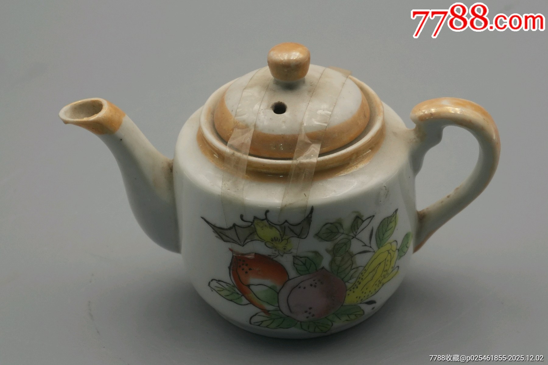 粉彩三多小茶壶_彩绘瓷/彩瓷_第1张_7788相机收藏