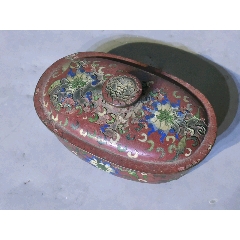 清代景泰蓝龙纹盖盒-景泰蓝/珐琅-7788旧书网