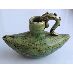 搅胎陶瓷小螭龙水滴砚滴-水盂/砚滴-7788泥人张