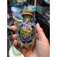 景泰蓝镶嵌花瓶-景泰蓝/珐琅-7788红宝书