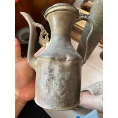 清代锡壶老锡器锡酒壶六角诗文锡壶茶壶_锡壶/锡器_岁寒堂【7788旧书网】