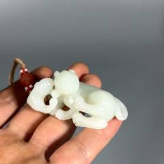 古董老和田玉古玉老玉传世清代新疆和田玉籽料烟嘴古代艺术品老货-和田