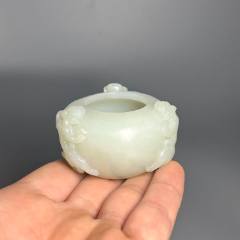 古董老和田玉古玉老玉传世清代新疆和田玉籽料烟嘴古代艺术品老货-和田
