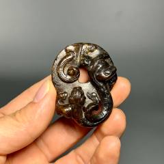 古董老和田玉古玉老玉传世清代新疆和田玉籽料烟嘴古代艺术品老货-和田