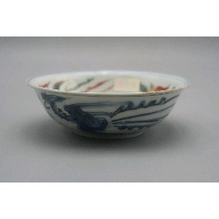 明末清初古玩古董收藏德化窑青花洞石花卉倭角文房笔添全品包老_青花瓷_