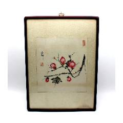 春峰，长寿寓意花鸟画中堂《松鹤图》国画书法古玩字画装饰挂画。绢本绫