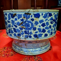 清代康熙时期青花「十二花神」小赏瓶_青花瓷_玩古怡情【7788文玩】