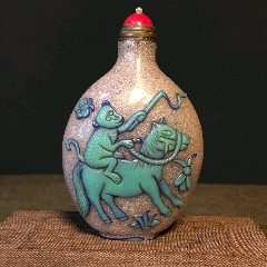 清代和田玉鼻烟壶，_旧鼻烟壶_藏富天下【7788红宝书】