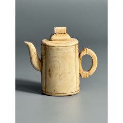 清代铜瓜棱形砚滴，全品，8.5*6.7*5.8cm，1200元-水盂/砚滴-7788烟斗收藏