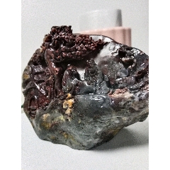 旧藏珍品布盒装纯手工雕刻寿山石印章。《群兽献瑞》名人雕刻，雕工精细
