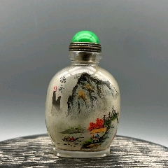 老和田白玉双面浮雕如意卷云纹鼻烟壶_旧鼻烟壶_永一利【7788红宝书】