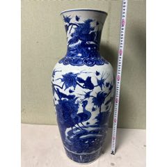大清乾隆年制》款青花龙纹双耳大瓶-青花瓷-7788红宝书