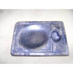 清代正宗紫端石老料，雕刻石榴文字的砚台【708】-端砚-7788商城